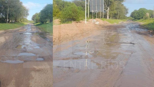 Paraná: calle Tibiletti, por agua de cloacas rebalsadas y caños rotos, imposible de transitar