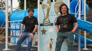 Julio Leidi y Santiago Garguichevich, propietarios de Green Juegos.