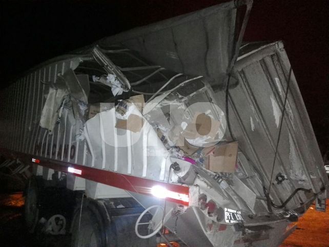 Milagro: choque violento de camiones cargados en la ruta 34