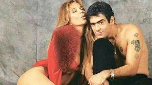 Una de las imágenes de Graciela Alfano y el Potro Rodrigo en la producción de fotos.