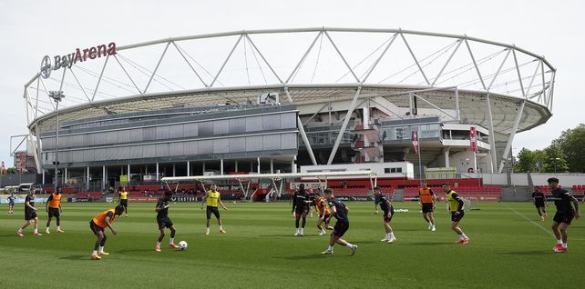 Sesión de entrenamiento en un día de prensa del Bayer Leverkusen en Leverkusen