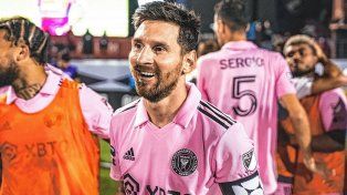 Lionel Messi se mostró feliz por el nuevo triunfo de su equipo.