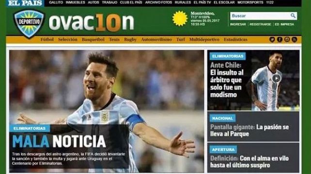 El País de Uruguay. Mala noticia