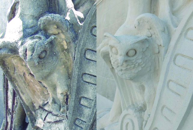 Paso a paso, cómo fue la restauración del grupo escultórico de la Manzana Histórica