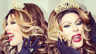 Sofia Camará, el alter ego de Pablo, con la corona de reina.&nbsp; &nbsp;