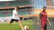 Golazo. El derechazo de Tomás que sorprendió al Pocho y se viralizó en las redes.