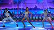 Lourdes Sánchez bailó salsa de tres.