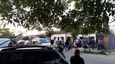 El lugar donde se produjo el crimen hace poco menos de dos horas. El lugar donde se produjo el crimen hace poco menos de dos horas.