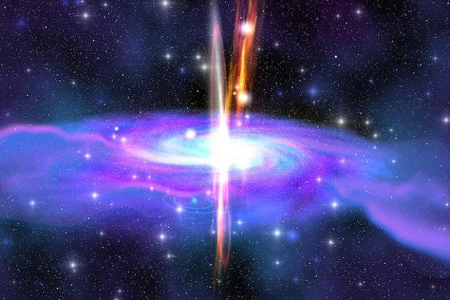 Explosión de rayos gamma captada por un telescopio. Este tipo de eventos amenaza la vida sobre la Tierra.