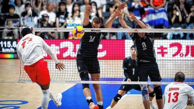 Argentina no pudo sostener su nivel y cayó ante Cuba en el quinto set.