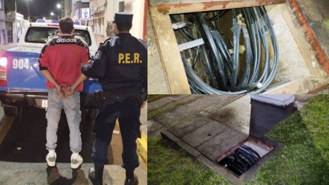 Arrestan a un hombre por intento de robo de cableado telefónico en Paraná