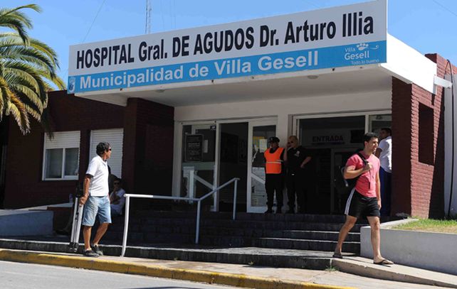 El hospital de Villa Gesell donde están internadas dos de las personas heridas.