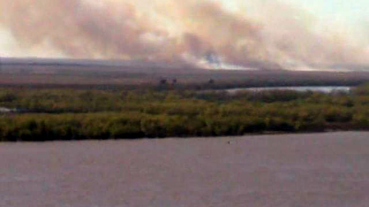 Volvió La Quema De Pastizales Y El Humo Frente A Rosario