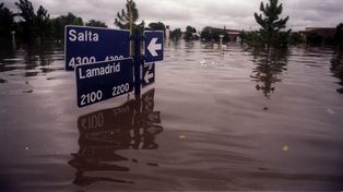 La ciudad quedó literalmente bajo el agua.