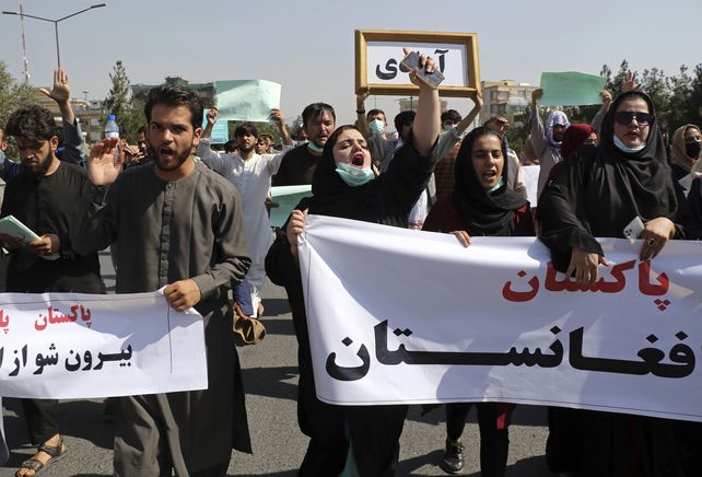 Protestas contra el gobierno talibán en Kabul.&nbsp;