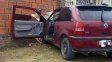 un auto choco contra la pared de una vivienda en diamante un auto choco contra la pared de una vivienda en diamante