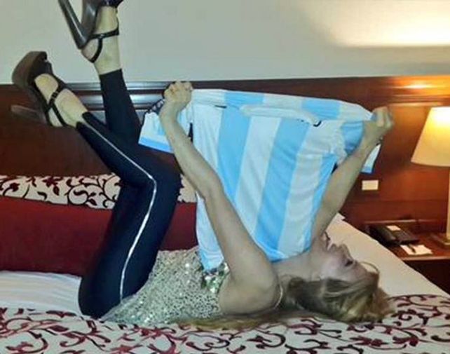 Graciela Alfano festejó el título de Racing desde la cama