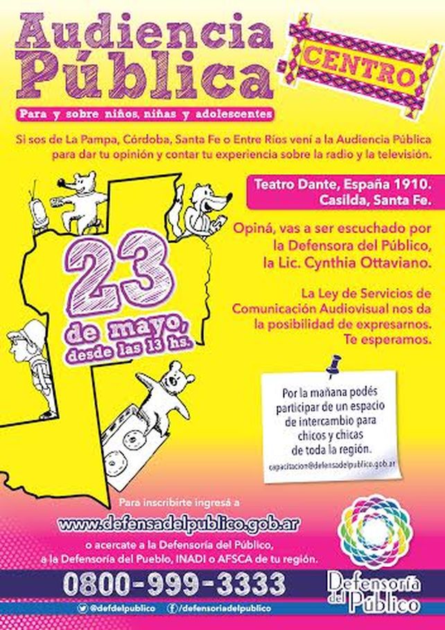 Se realizará la Segunda Audiencia Pública de la Región Centro este viernes en Casilda