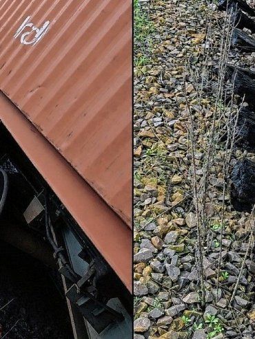 La policía custodió la carga tras el descarrilamiento de un tren