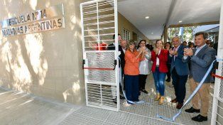 La vicegobernadora Laura Stratta visitó su ciudad para inaugurar la escuela Malvinas