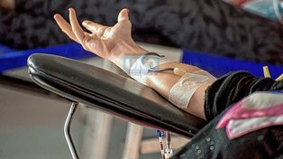 Sacarse sangre para saber si uno es donante de médula ósea.