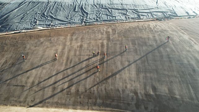 Imagen de una de las grandes obras que la firma lleva adelante en Argentina.