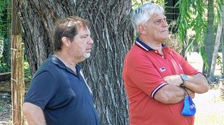 Esteban Fainberg, presidente de la Unión Santafesina, junto al vicepresidente 1°, contador Enrique Patrizi.