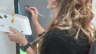 Alumnos de un taller artístico de Venado expondrán sus obras en el Museo Cayetano Silva. El taller es de la artista Fabrina Miretto Rama.