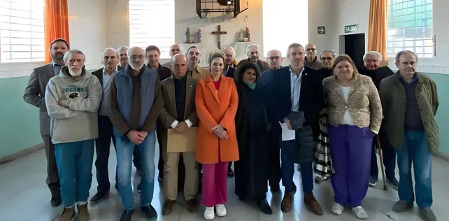 Represores visitados por diputados libertarios en el penal donde cumplen la condena por delitos de lesa humanidad 
