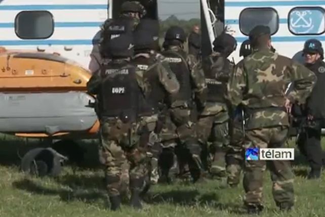 Fuerzas Federales realizaron maniobras de entrenamiento en la lucha contra el narcotráfico.