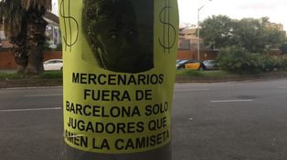 Los hinchas de Barcelona se expresaron ante la salida inminente de Neymar