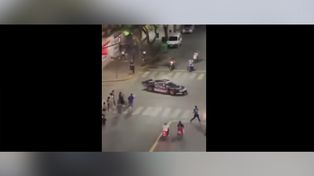 Marcos Di Palma haciendo trompos en Pergamino