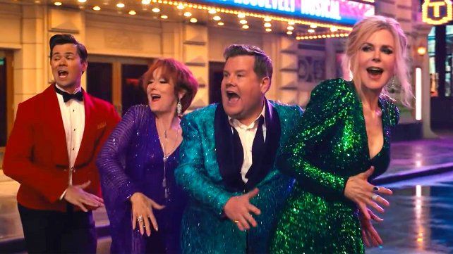 Andrew Rannells, Meryl Streep, James Corden y Nicole Kidman.