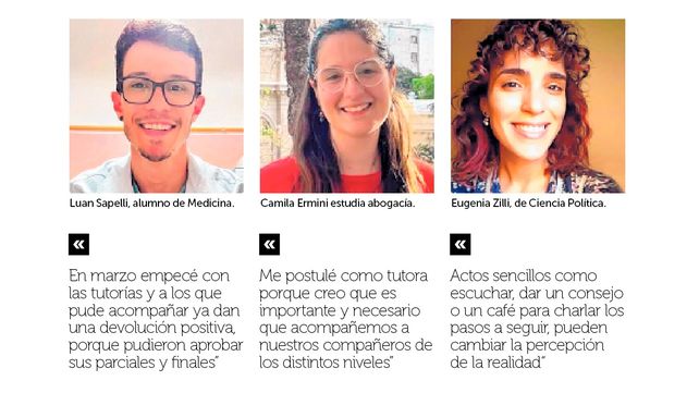 Tutoría de estudiantes para acompañar la vida universitaria