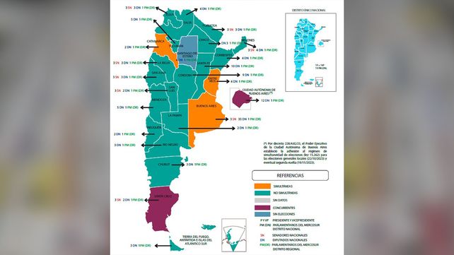 Mapa dinámico: provincia por provincia, qué se elige este domingo en cada distrito del país