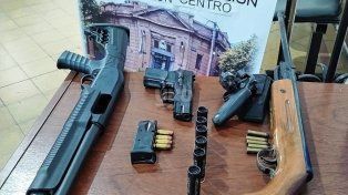 Armas secuestradas.