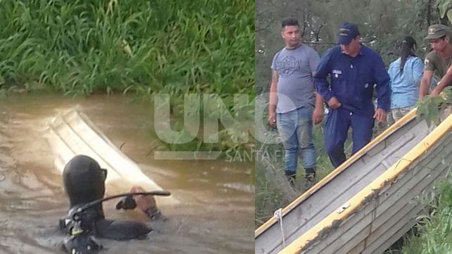 Hallaron hundida en el arroyo Potreros la embarcación del matrimonio desaparecido