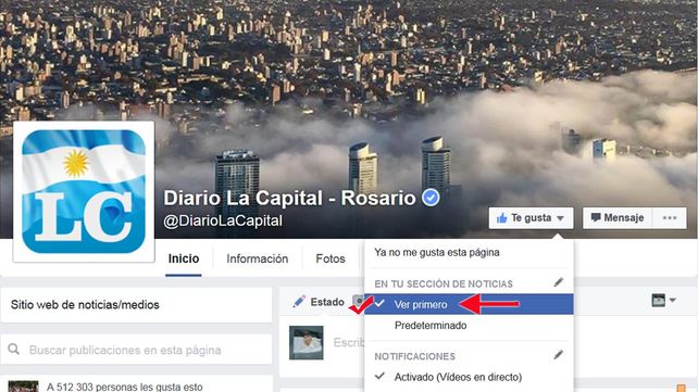 ¿Cómo podés seguir leyendo las noticias de La Capital en Facebook?