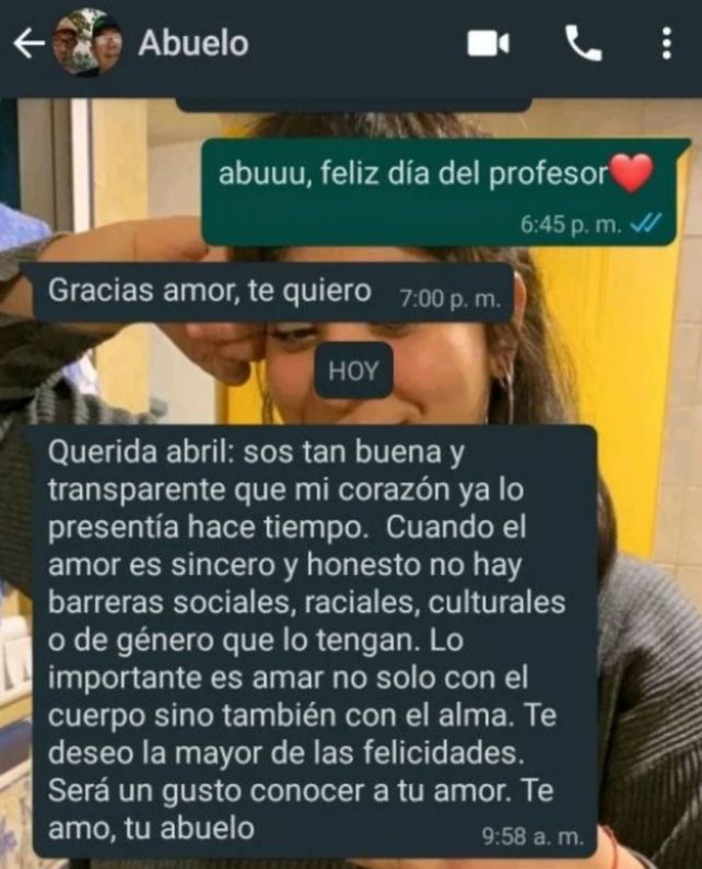 Le contó al abuelo que estaba de novia con una chica y la respuesta se volvió viral