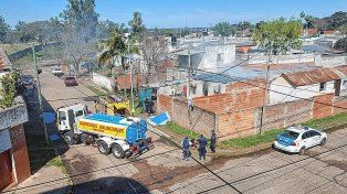 Una dotación de Bomberos Voluntarios debió acudir al incendio en la mañana del jueves.