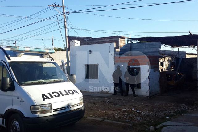 El lugar allanado en barrio Transporte.