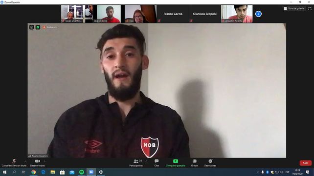 V&iacute;a Zoom. Guanini habl&oacute; ayer por primera vez como refuerzo rojinegro.