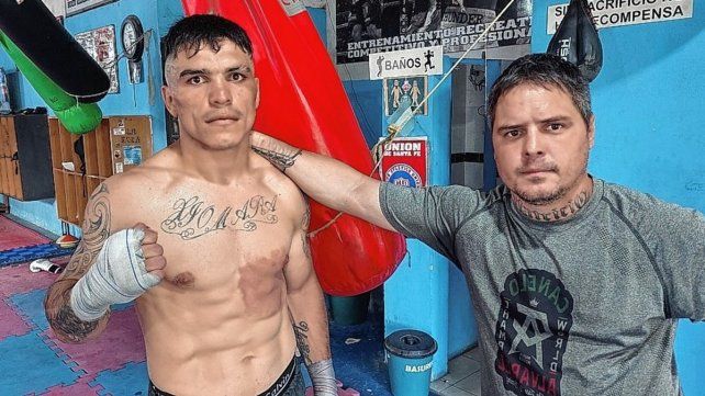 Emiliano Pucheta junto a su entrenador Diógenes Totino Caunedo. Emiliano Pucheta junto a su entrenador Diógenes Totino Caunedo.