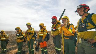 Los brigadistas se mantienen en la primera línea del combate contra los incendios.