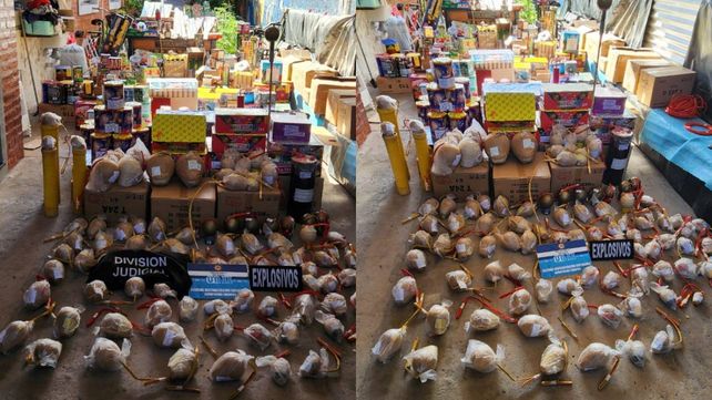 Desbarataron un polvorín con pirotecnia en barrio Carlos Casado horas antes de Año Nuevo