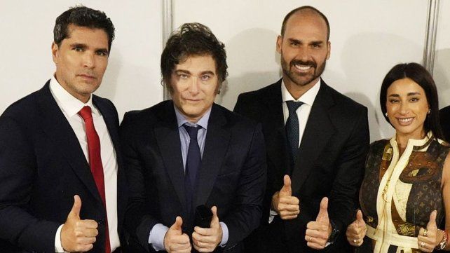 María Laura Arrieta con Javier Milei