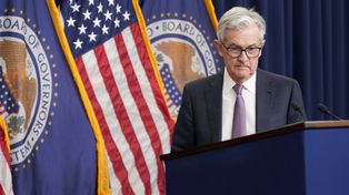 Powell luego de anunciar una nueva suba de tasas de la FED.