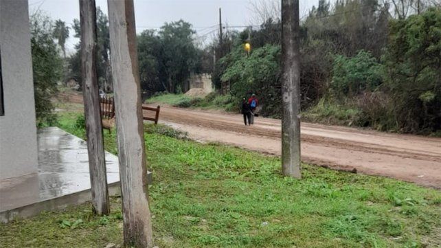 En plena llovizna