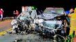 Tragedia en Franck. Un impactante choque frontal en la Ruta 6 dejó un muerto y dos heridos graves
