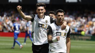 Valencia goleó al Getafe y se ilusiona con competencias europeas